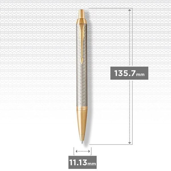 Ручка кулькова Parker 24 132 Parker IM Premium Warm Silver GT BP 24 132 523509 фото