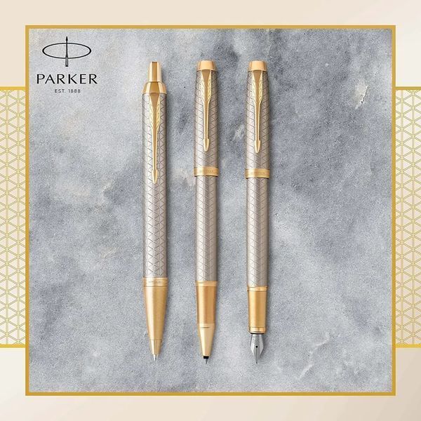 Ручка кулькова Parker 24 132 Parker IM Premium Warm Silver GT BP 24 132 523509 фото