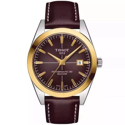 Tissot Gentleman Powermatic 80 Silicium Solid 18K Gold Bezel T927.407.46.291.01 T927.407.46.291.01 фото