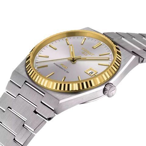TISSOT PRX Powermatic 80 Steel and 18K Gold Bezel T931.407.41.031.01 чоловічий годинник T931.407.41.031.01 фото