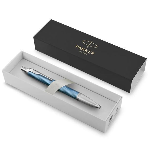 Ручка кулькова Parker 24 932 IM Premium Blue Grey CT BP 24 932 523516 фото