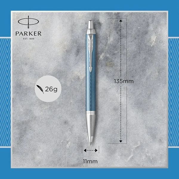 Ручка кулькова Parker 24 932 IM Premium Blue Grey CT BP 24 932 523516 фото
